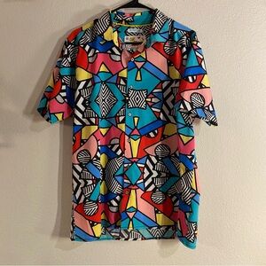 Funky Colorful Button Up